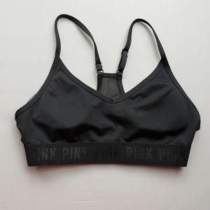 Black pink sport sports bra